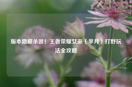 版本隐藏杀器！王者荣耀女巫（芈月）打野玩法全攻略