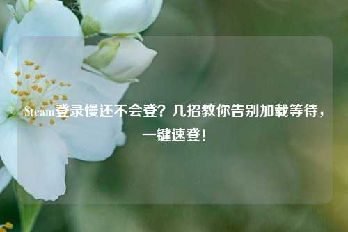 Steam登录慢还不会登？几招教你告别加载等待，一键速登！