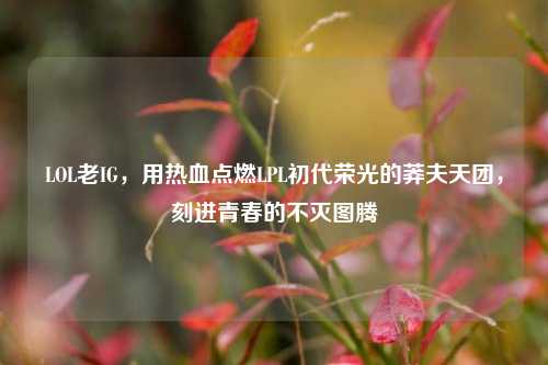 LOL老IG,用热血点燃LPL初代荣光的莽夫天团,刻进青春的不灭图腾