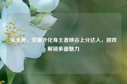 张天爱，荧幕外化身王者峡谷上分达人，游戏解锁多面魅力