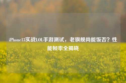 iPhone13实战LOL手游测试,老旗舰尚能饭否?性能帧率全揭晓