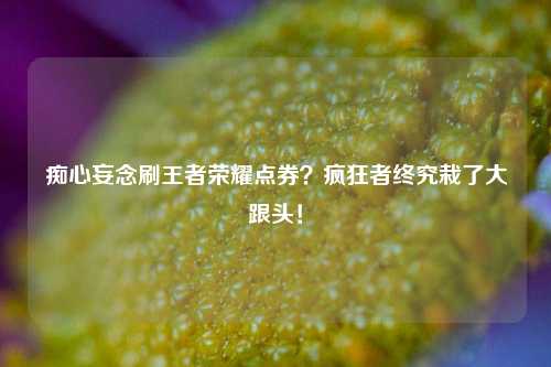 痴心妄念刷王者荣耀点券?疯狂者终究栽了大跟头!