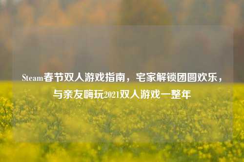 Steam春节双人游戏指南，宅家解锁团圆欢乐，与亲友嗨玩2021双人游戏一整年