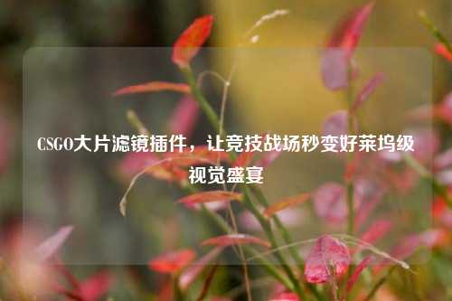 CSGO大片滤镜插件，让竞技战场秒变好莱坞级视觉盛宴