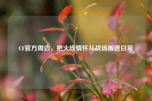CF官方周边，把火线情怀从战场搬进日常