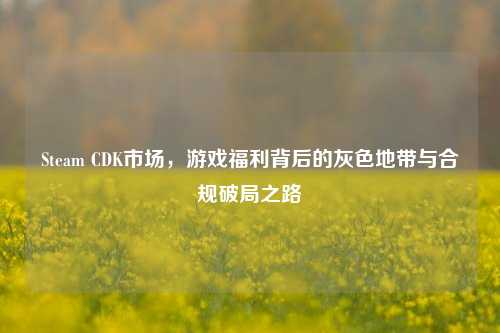 Steam CDK市场,游戏福利背后的灰色地带与合规破局之路
