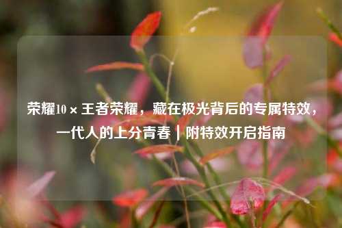 荣耀10×王者荣耀,藏在极光背后的专属特效,一代人的上分青春|附特效开启指南