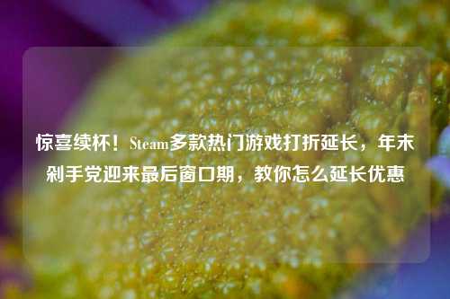 惊喜续杯！Steam多款热门游戏打折延长，年末剁手党迎来最后窗口期，教你怎么延长优惠