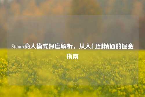 Steam商人模式深度解析,从入门到精通的掘金指南