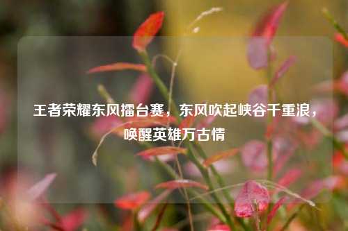 王者荣耀东风擂台赛，东风吹起峡谷千重浪，唤醒英雄万古情