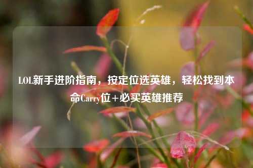LOL新手进阶指南，按定位选英雄，轻松找到本命Carry位+必买英雄推荐
